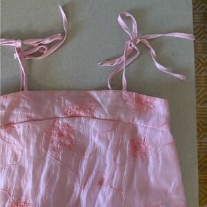 Pink embroidered babydoll